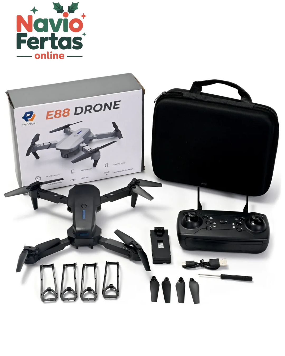 🚁📸 Drone E88 con Doble Cámara HD 🔥