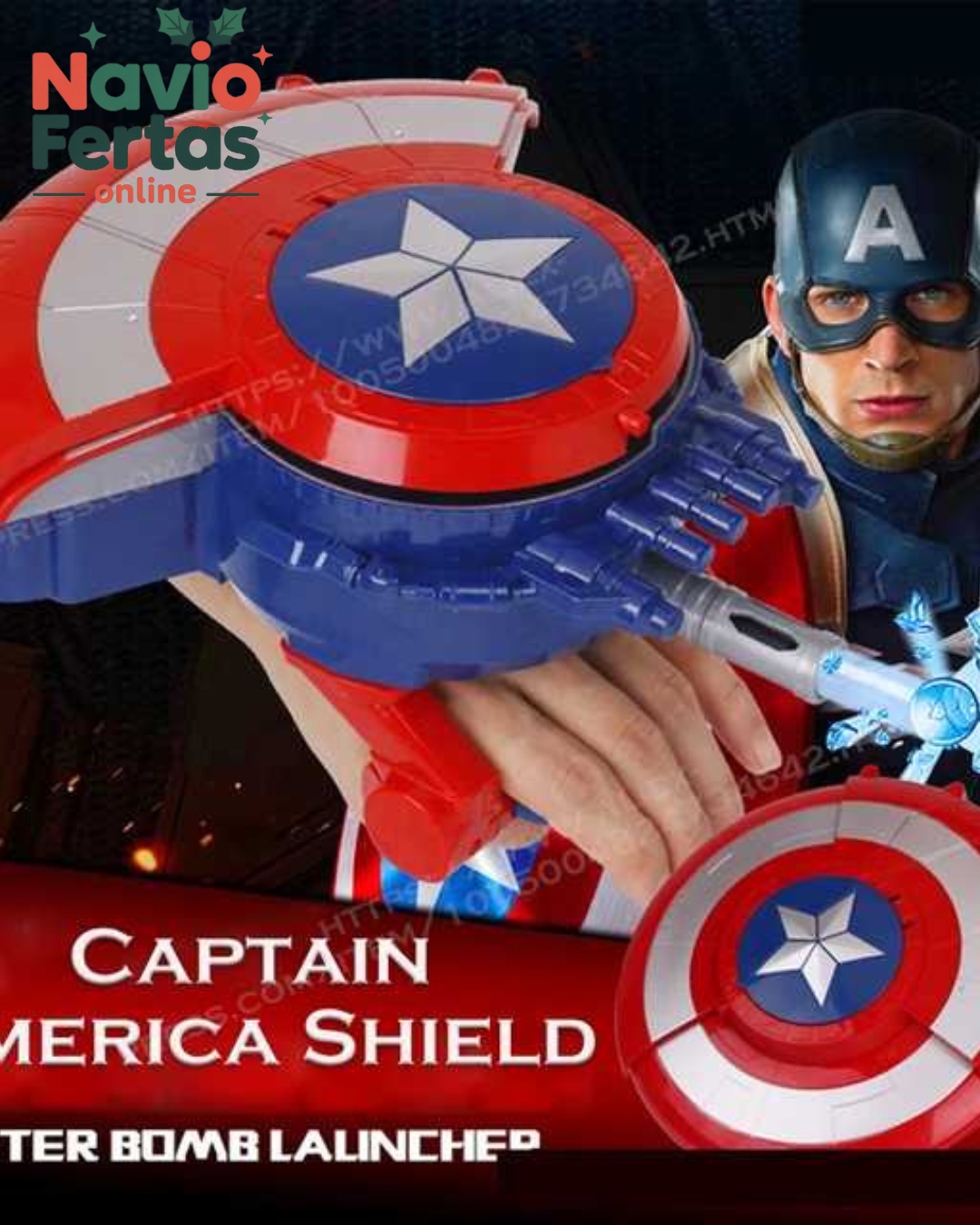 🔵 Escudo lanzador de Hidrogel del Capitán América ® 🛡️