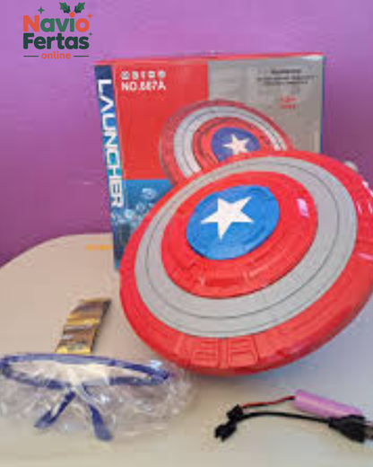 🔵 Escudo lanzador de Hidrogel del Capitán América ® 🛡️